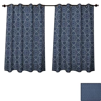 Amazon Com Pricetextile Blue And White Blackout Curtains Panels