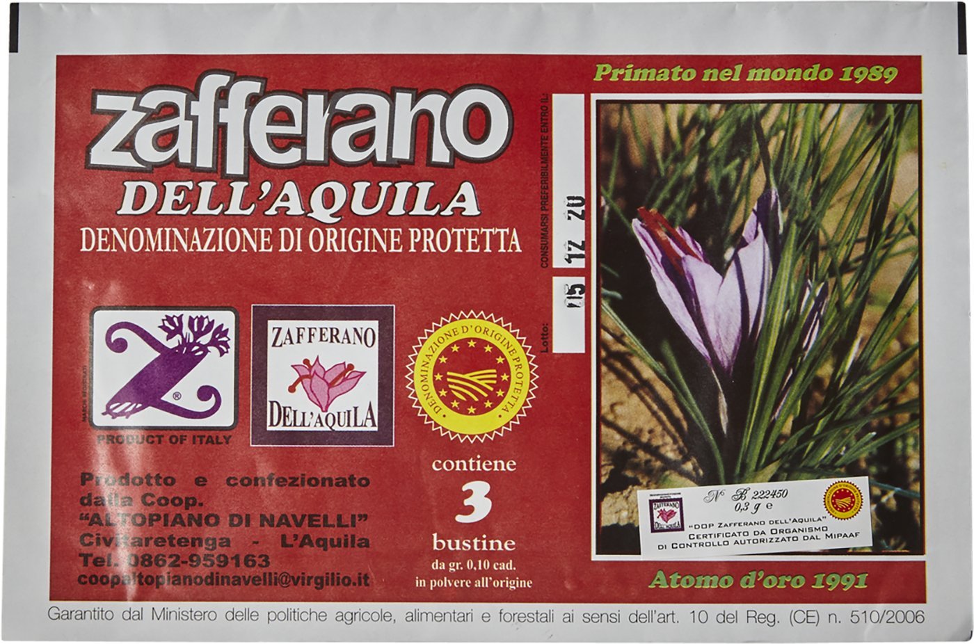 Amazon Com Saffron Powder Dop L Aquila Abruzzo Italy 300 Mg Saffron Spices And Herbs Grocery Gourmet Food