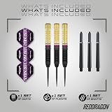 Red Dragon Professional Brass Darts Set with Flights and Shafts Snakebite view 2