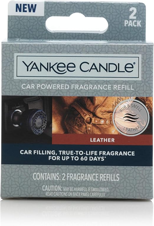 Yankee Candle Car Powered Fragrance Diffuser Refill, Leather Amazon.ca