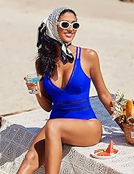 AI'MAGE Women One Piece Swimsuit Sexy V Neck