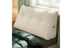 LUISOF Headboard Pillow Twin Triangular Bed Wedge Pillow for Headboard, Head Board Backrest Pillow for Daybeds Dorm and Bunk 