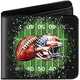 Amutta Kids Wallet for Boys, Cool Teen Boys Wallet for Kids Ages 4-5-6-7-8-9-10-11-12-13-14-15-16, Leather Wallet for Teen Boy, Bifold Bi Fold Football Teenage Teenager Youth Gift Christmas Birthday