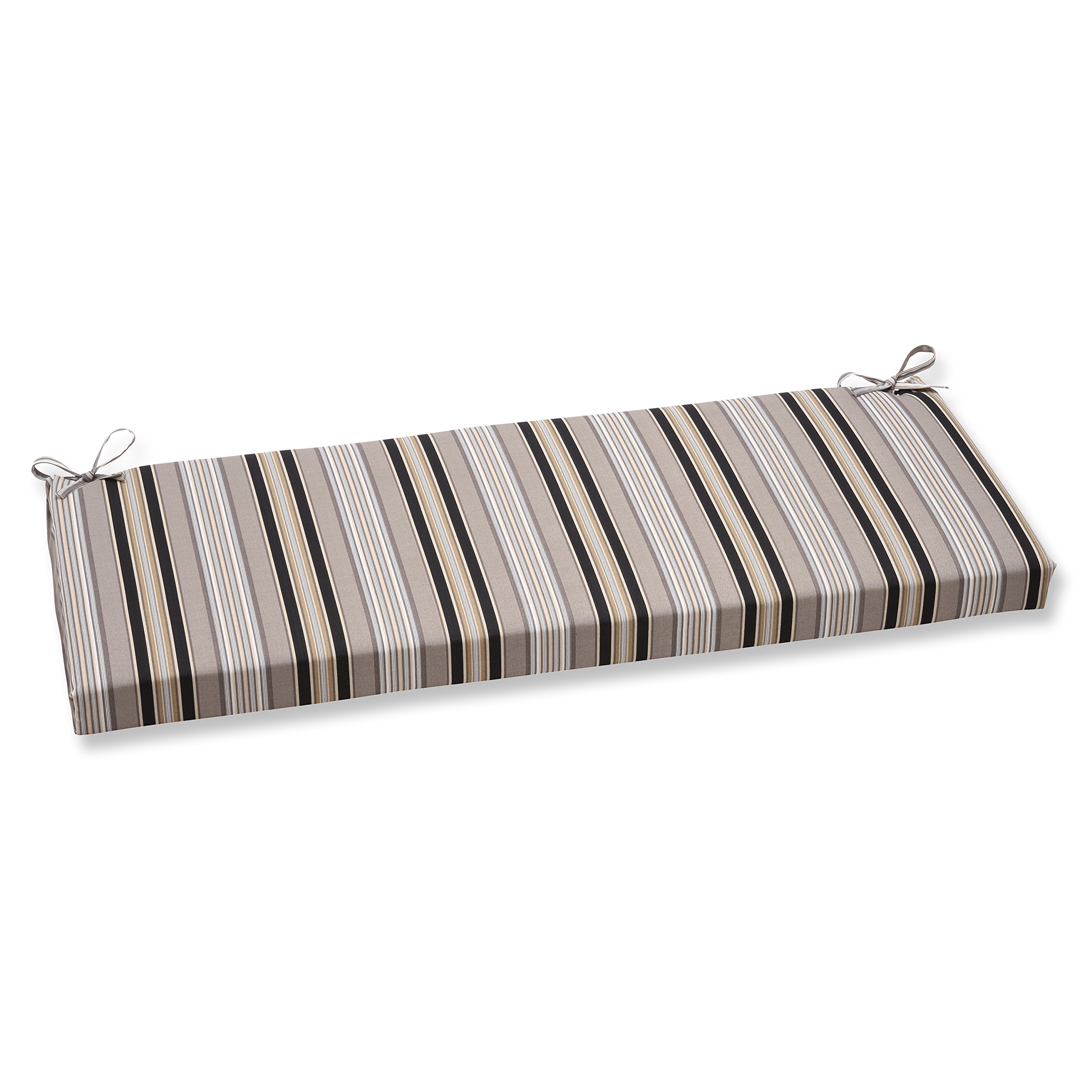 Pillow Perfect Getaway Stripe Bench Cushion, Black 751379570037 eBay