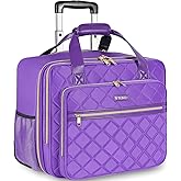 Ytonet Rolling Briefcase for Women, Extra Large Rolling Laptop Bag Fits 18 Inch Laptop, Computer Bag with wheels for Work Travel College Business Overnight Wife Mom Teacher, Purple