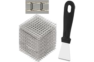 Peohud 60 Pcs Stainless Steel Weep Hole Covers for Brick Walls, 2.7 x 2.7 Inch Brick Hole Filler with Stainless Steel Spatula, Covers Can Be Cut or Stacked to Fill Different Size Holes