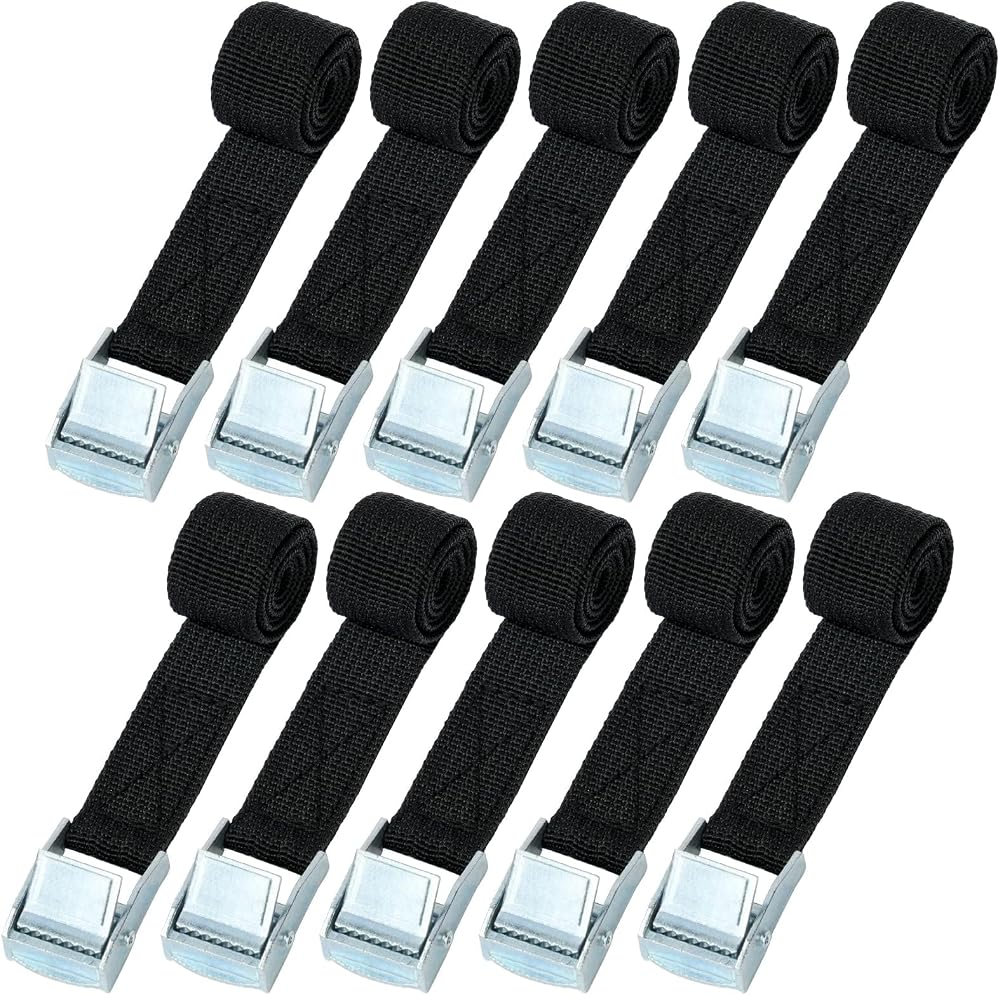 URAQT Tie Down Straps 10 Pack 250 kg Heavy Duty 0.5 m Quick Release
