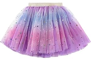 Revkokmx Girls Layered Rainbow Tutu Skirt Dance Dress Ruffle Tiered Clubwear