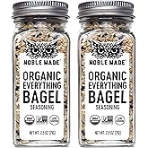 Noble Made Organic Everything Bagel Seasoning, Garlic, Onion, Sesame Blend, Keto, Gluten Free, Organic, Low Sodium, Popcorn S