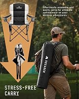Voyager Folding Camping Chairs 2 Pack with Cooler Bag Lightweight 600D view 5