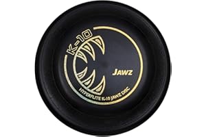Hyperflite K-10 Jawz dog flying disc • world's toughest canine competition-approved flying disc • best competition flying disc toy for pets • puncture resistant • 8.75 Inch • Black