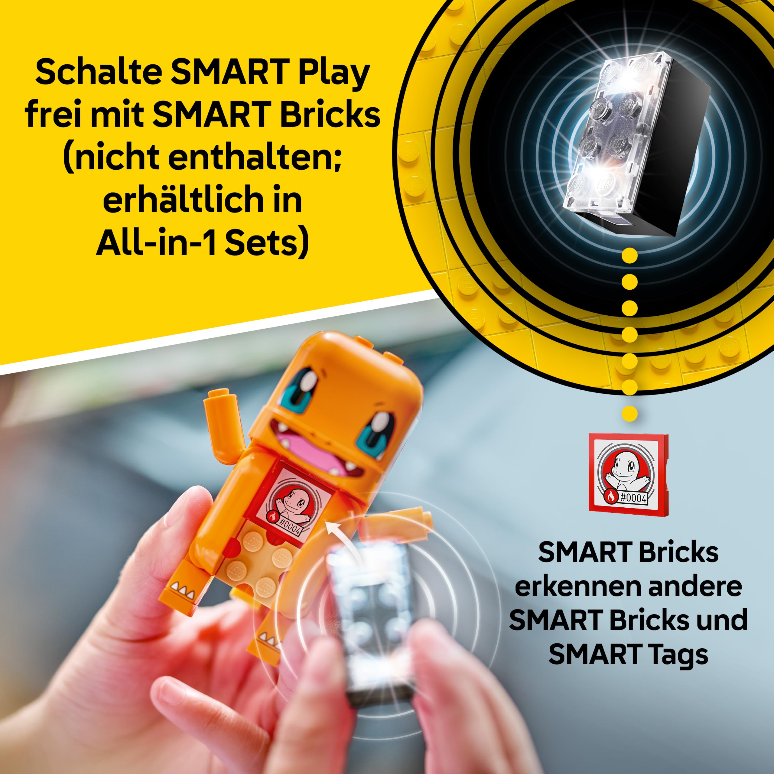 LEGO Pokémon SMART Play: Glumandas und Kleinsteins Höhlenduell - kompatibles interaktives Set mit 2 SMART Tags und 2 Pokémon Figuren - Geschenkidee für Kinder ab 6 Jahren - 72157 5