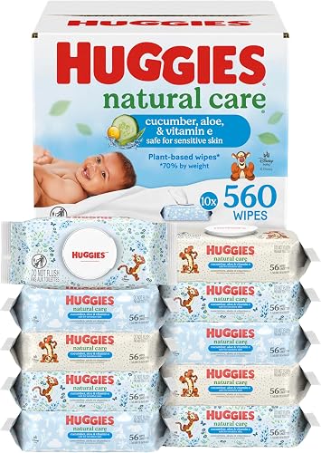 Huggies Natural Care toallitas para bebé con pepino y aloe — Toallitas