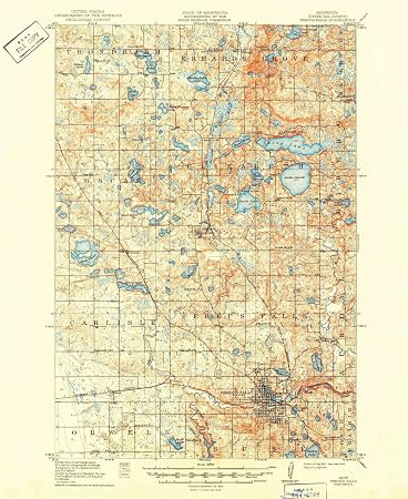 Amazon.com: YellowMaps Fergus Falls MN topo map, 1:62500 Scale, 15 X 15 ...
