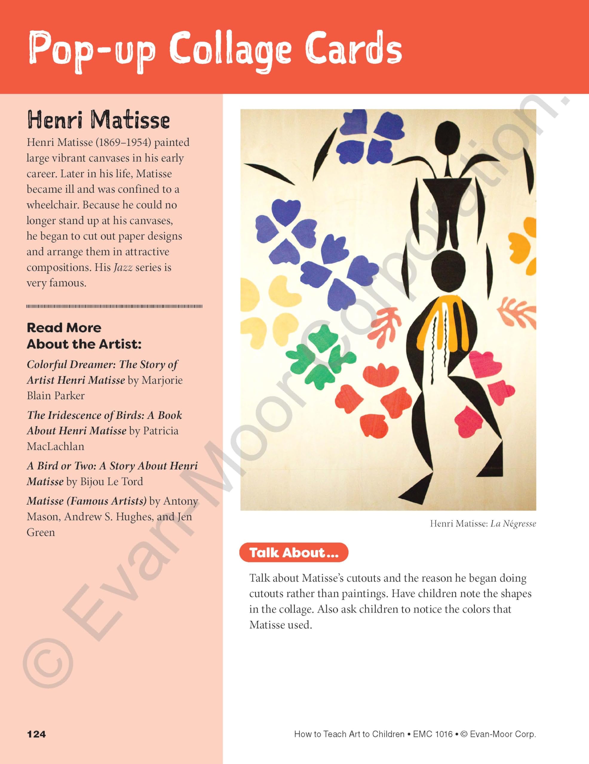 Evan-Moor How to Teach Art to Children, Grades 1-6, Learn and Use Elements of Art, Line, Shape, Color, Value, Texture, Form, & Space, Teaching Edition, Reproducible (Art Resources)