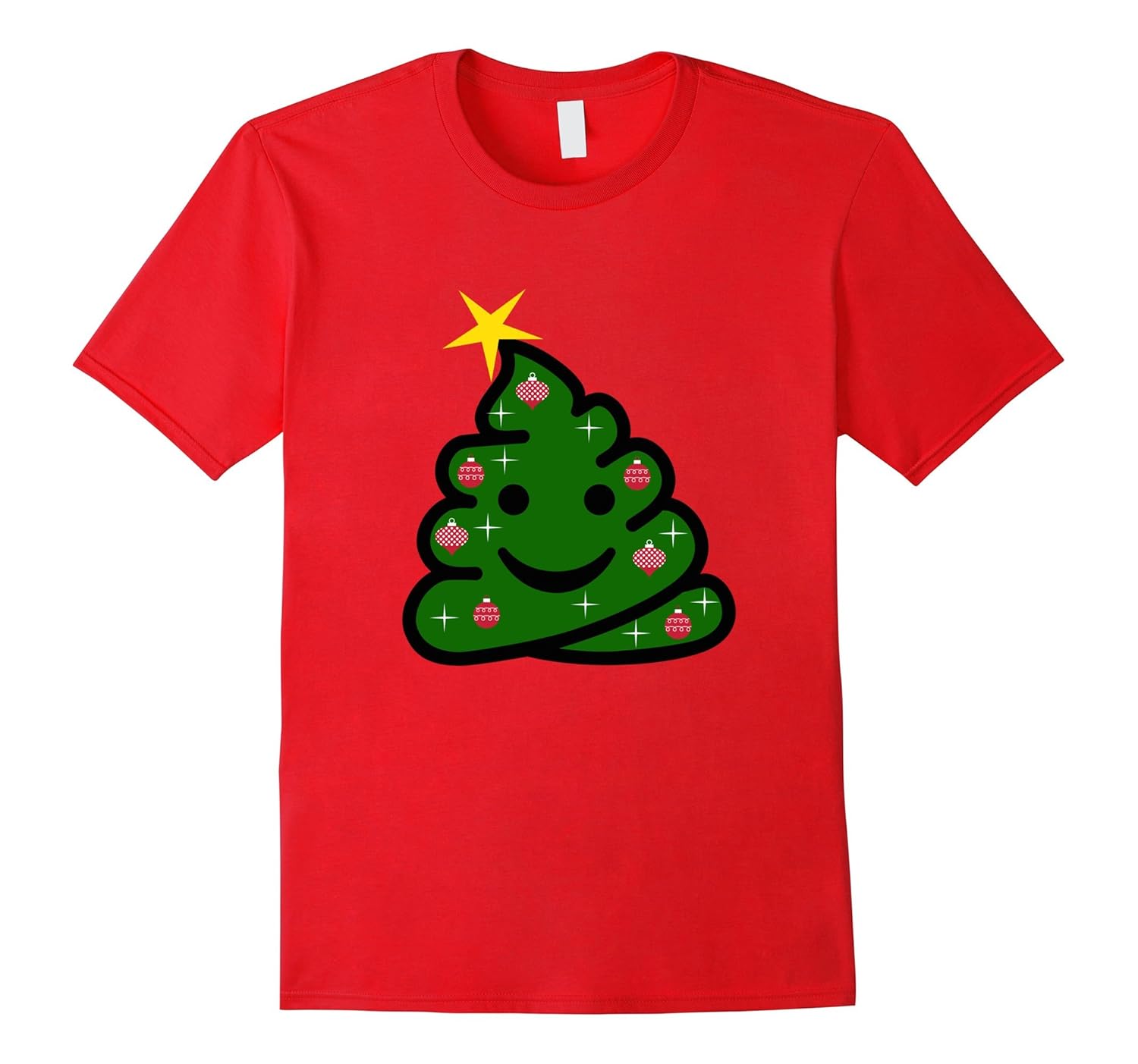 Funny Christmas Poop Emojis Tree Ugly Sweater Shirt-ANZ