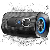 Bluetooth Speaker, 2026 BT5.4 Wireless Bluetooth Speaker with 20W 3D-Stereo Deep Bass, HD Call, Colorful RGB Lights, TF-Card USB, TWS Pairing, IP-X7 Waterproof for Outdoor Travel Party Home Beach