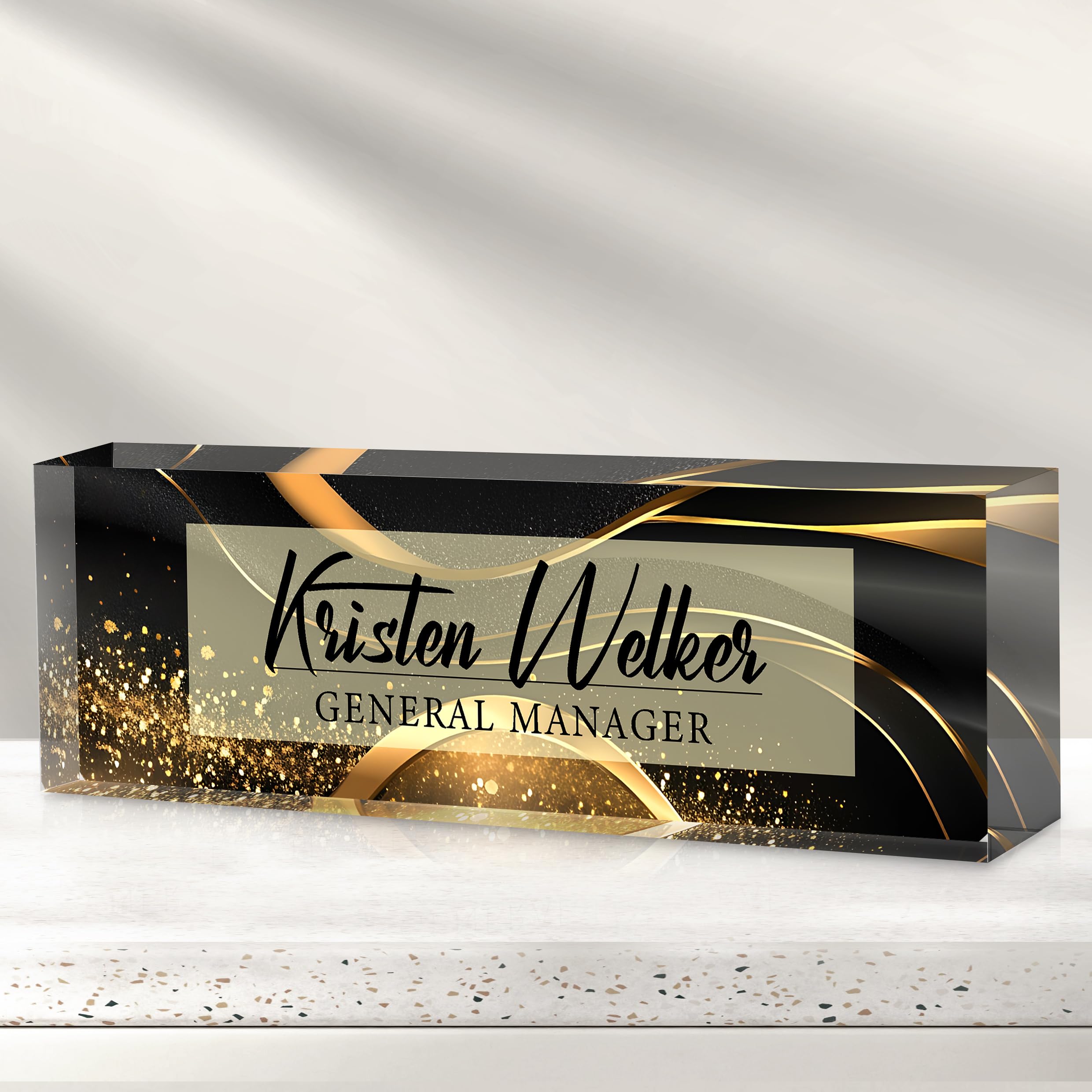 Custom Office Name Plate for Desk - Desk Name Plate