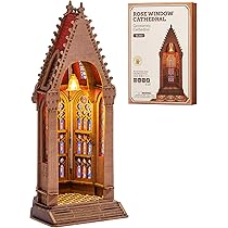 Rolife 3D Wooden Puzzle - Gothic Twin-Tower Cathedral Architecture