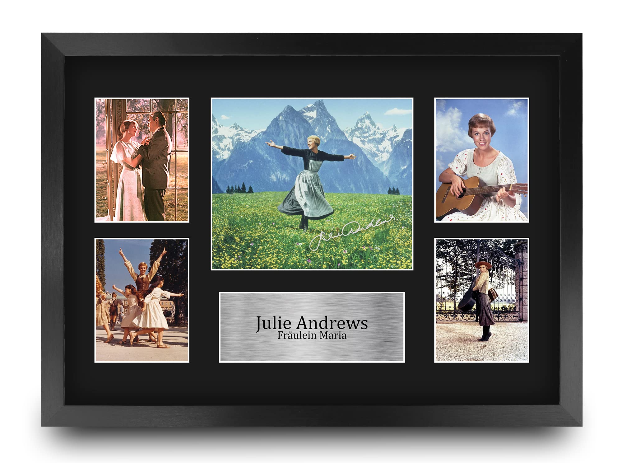 HWC Trading FR A3 Julie Andrews The Sound of Music Gifts Printed Signed Autograph Picture for Movie Memorabilia Fans - A3 Framed