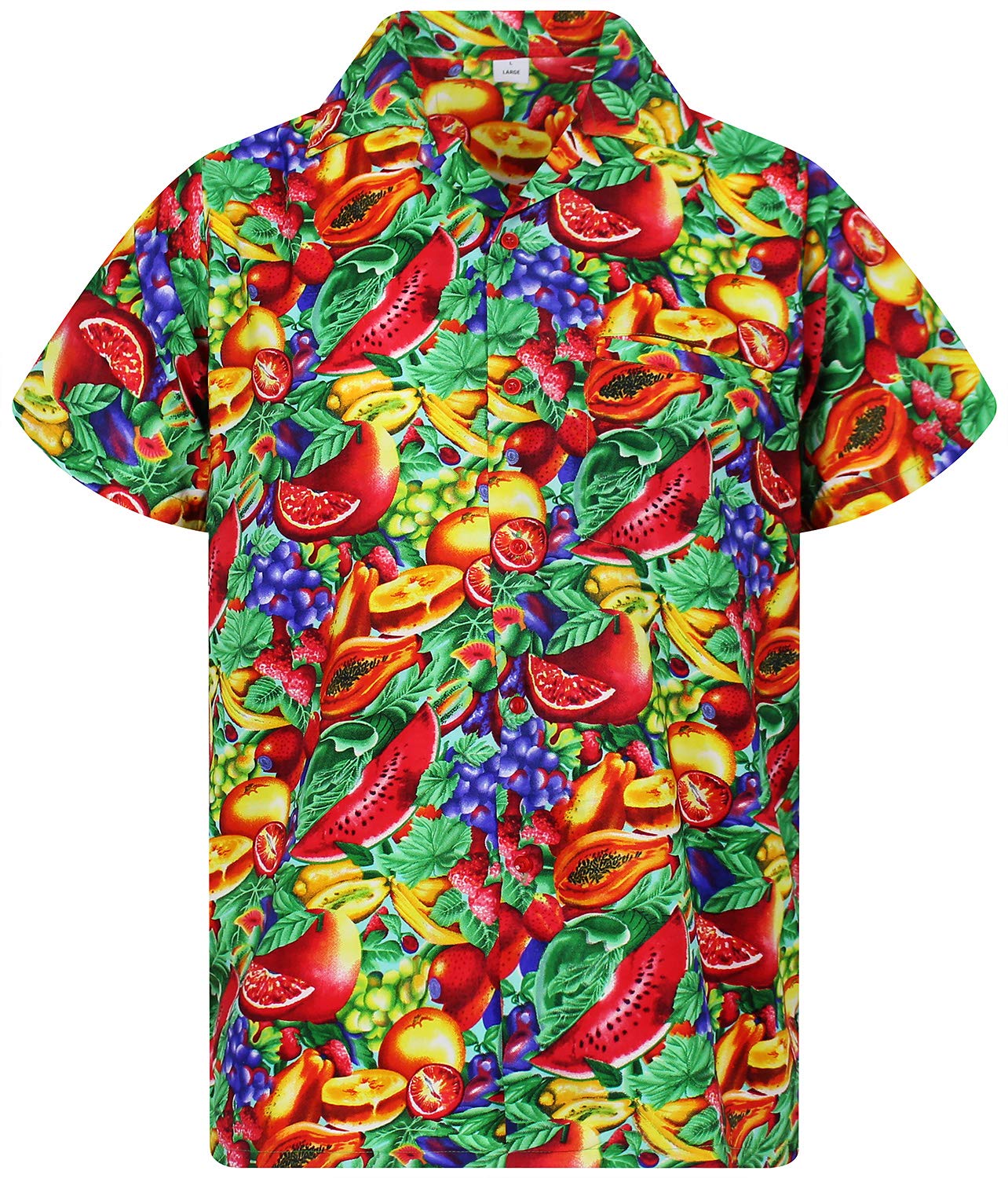 V.H.O. Funky Hawaiian Shirt, Tutti Frutti, Multicoloured, 6XL