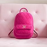 Juicy Couture Quilted Backpack Shaped 12" x 8.5" Decorative Pillow, Hot Pink