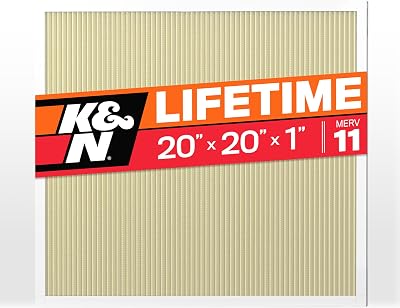 K&N 20x20x1 HVAC Furnace Air Filter Washable MERV 11 Lifetime Reusable HVC-12020
