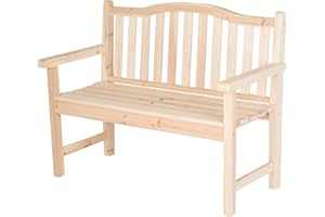 Shine Company 4212N Belfort II Garden Wood Patio Bench – Natural