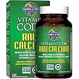 Garden of Life Raw Calcium Supplement for Women and Men - Vitamin Code Made from Whole Foods with Magnesium, K2, Vitamin D3 a