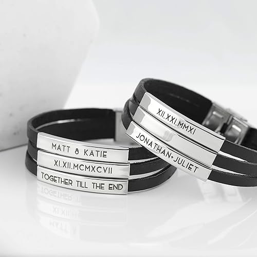 fathers day engraved bracelet