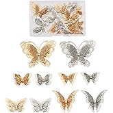 Craftdady Butterfly Charms Metal Dangle Pendants
