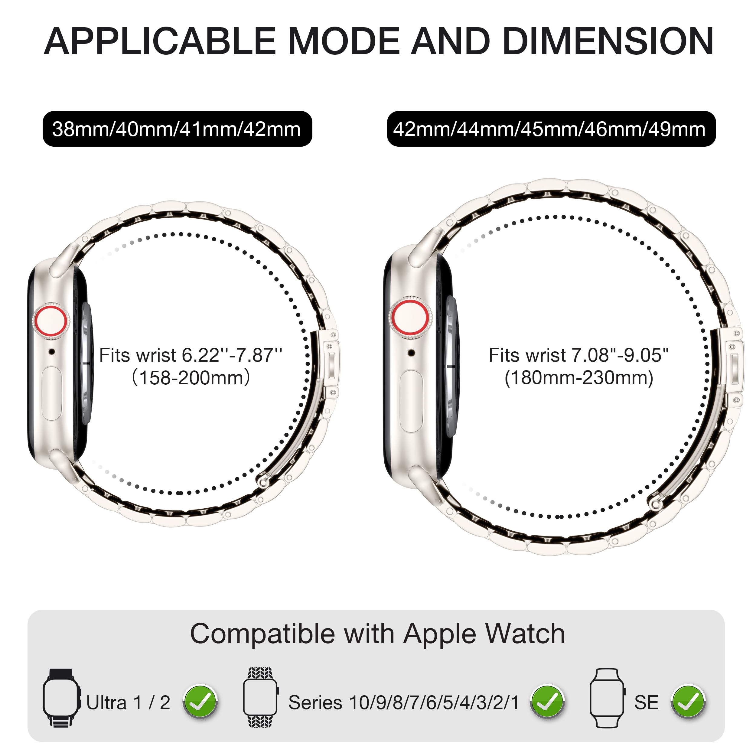 EPULY Metal Band Compatible with Apple Watch Bands for Men 49mm 46mm 45mm 44mm 42mm 41mm 40mm 38mm, Business Stainless Steel Strap for iWatch Bands Series 11 10 9 8 7 6 5 4 3 2 1, SE3 2 1, Ultra3 2 1