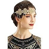 BABEYOND 1920s Flapper Headband Crystal Great Gatsby Headpiece Roaring 20s Flapper Gatsby Hair Accessories