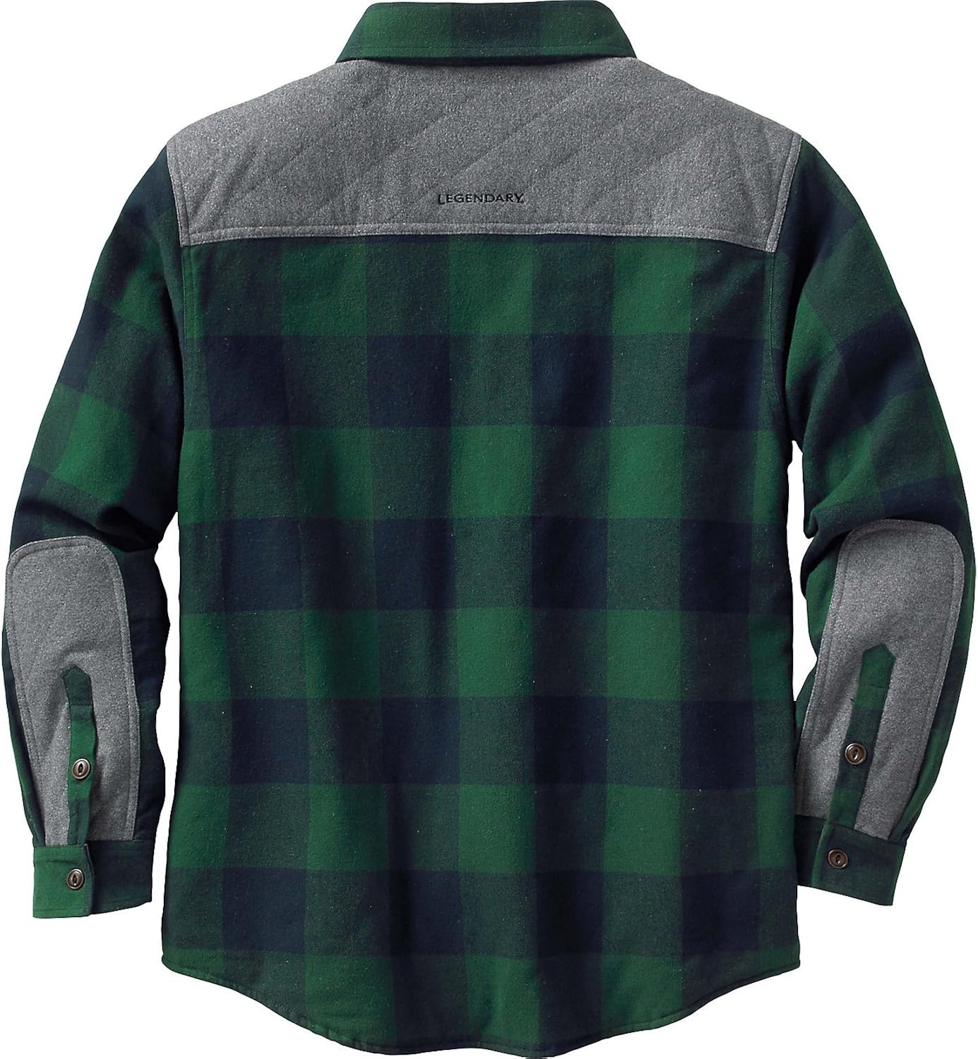 Legendary Whitetails Men's Woodsman Heavyweight Quilted Flannel Shirt Jacket: Clothing