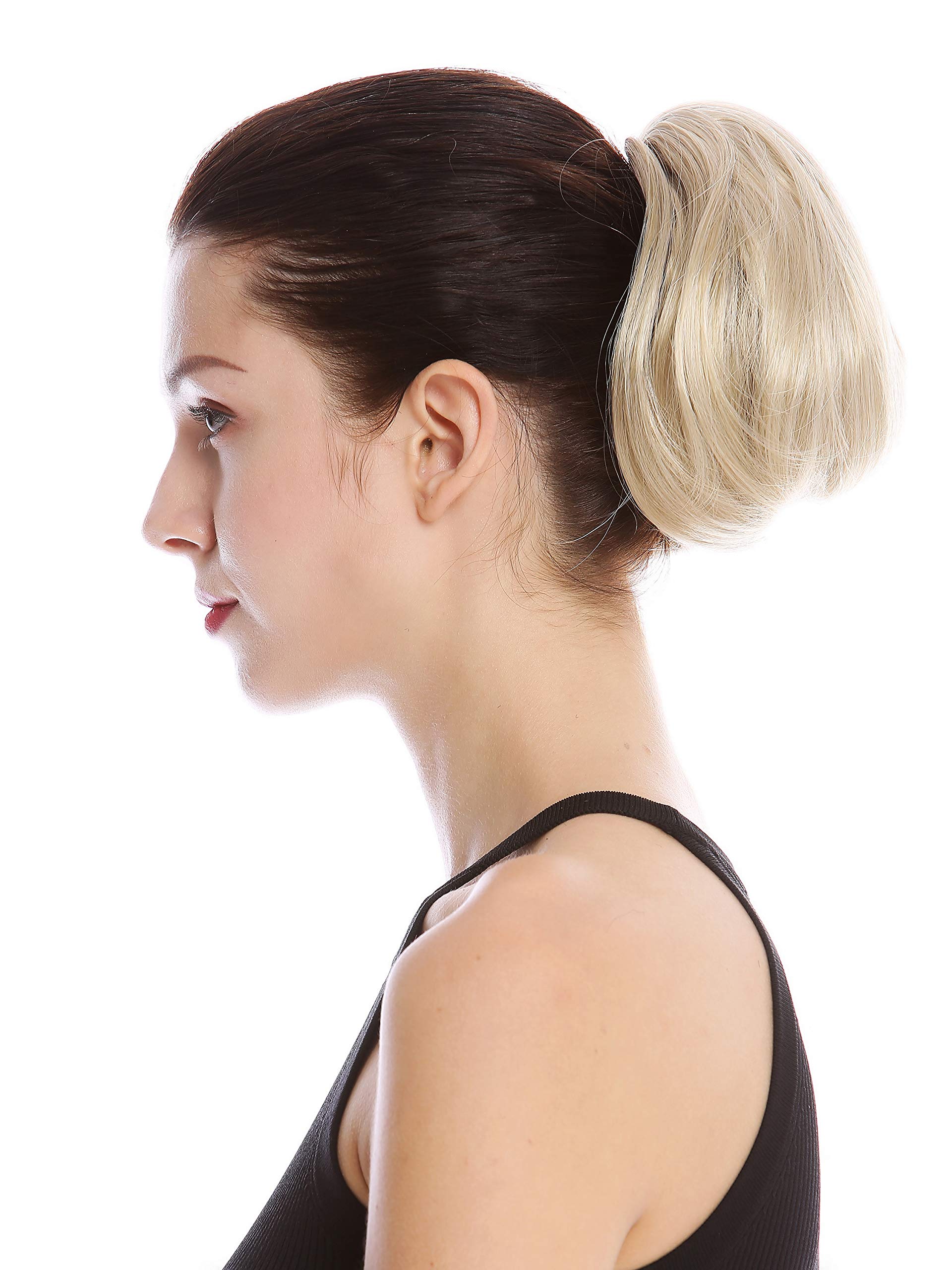 WIG ME UP - 909AB-V-22 Ponytail Hairpiece Extensions very short straight voluminous like hair bun champagne blond