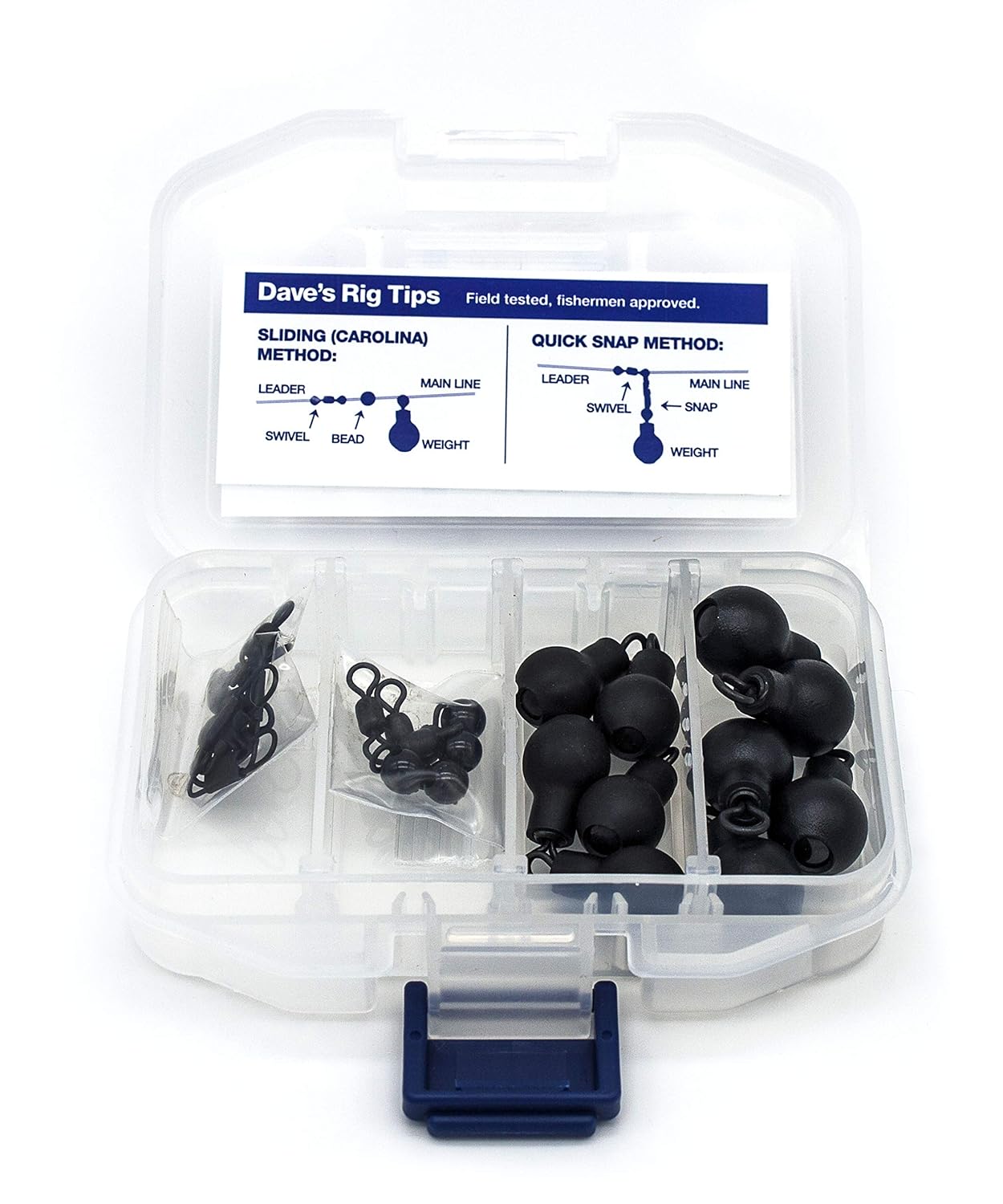 Trout Pack Lead Free Fishing Weights for Worm Beads & Tackle Box