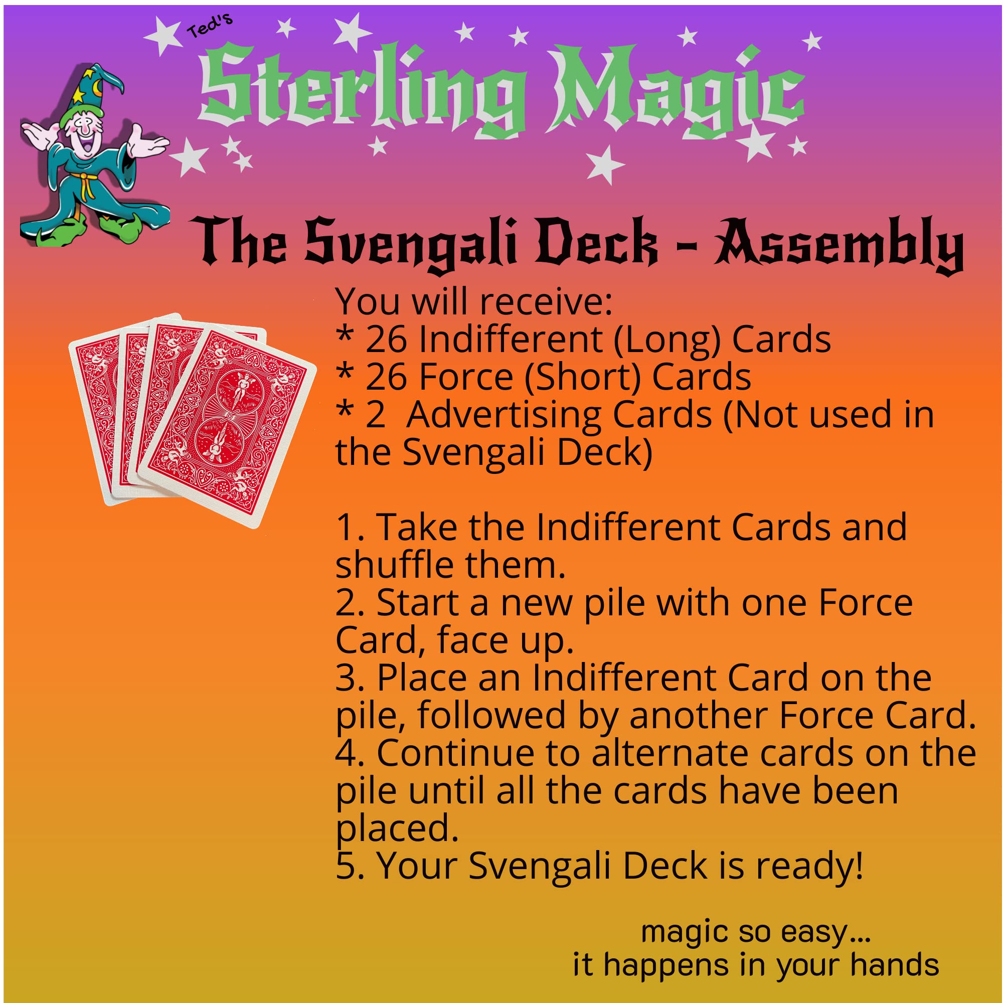 Precision Red Rider Back Bicycle Svengali Deck with Instructions for 100+ Tricks (Unspecified)