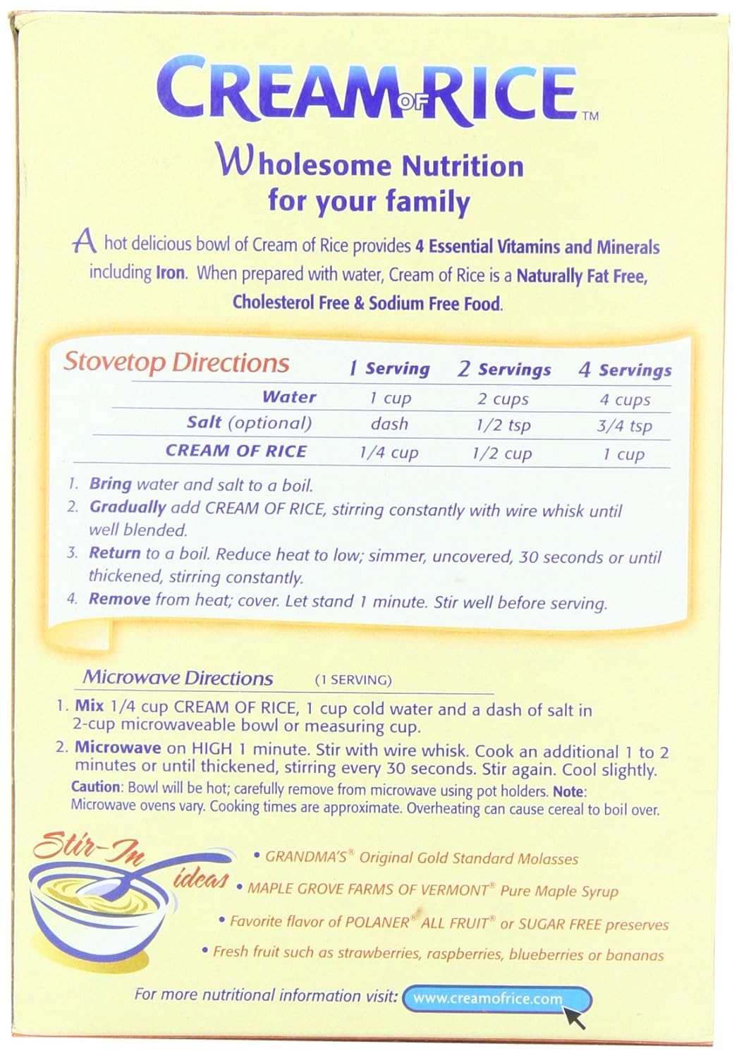 Cream of Rice Gluten Free Hot Cereal, 14 Ounce (Pack of 12