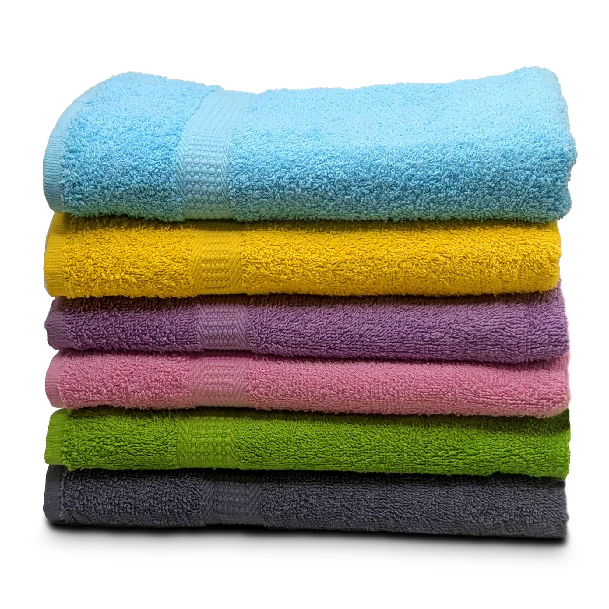 Photo 1 of ZUPERIA 6-Pack Bath Towels - 30" x 60" - Ultra Soft 100% Cotton Large Bath Towels- Highly Absorbent for Bathroom, Pool, Gym, Spa, and Hotel Use (Colors Variety)