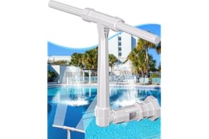 Kompoll Pool Fountain Above Swimming Pools, Adjustable Water Dual Spray Sprinkler Pool Fountain for Inground Pools, Fun Pool Waterfall Sprayer for Backyard Outdoor, Grey