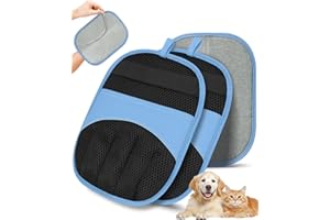 Magic Brush Glove Pet Hair - 2 Pack Electrostatic Grooming Removal Gloves for Dogs and Cats, The Magic Brush Pure Path Yomi P