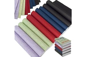 KREAPA 10 pcs (5 Colors) 10x14 Inches Bookbinding Cloth Fabric Surface Paper Backed Bookbinding Cloth for DIY Book Album Decor…