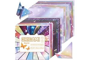 JOYCAT Dreamy Fantasy Origami Paper - 50 Sheets 6x6 Inches - Double-Sided Ethereal Patterns for Magic, Mythical & Celestial Crafts - for Adults, Kids & Artists, Ideal for Scrapbooking.