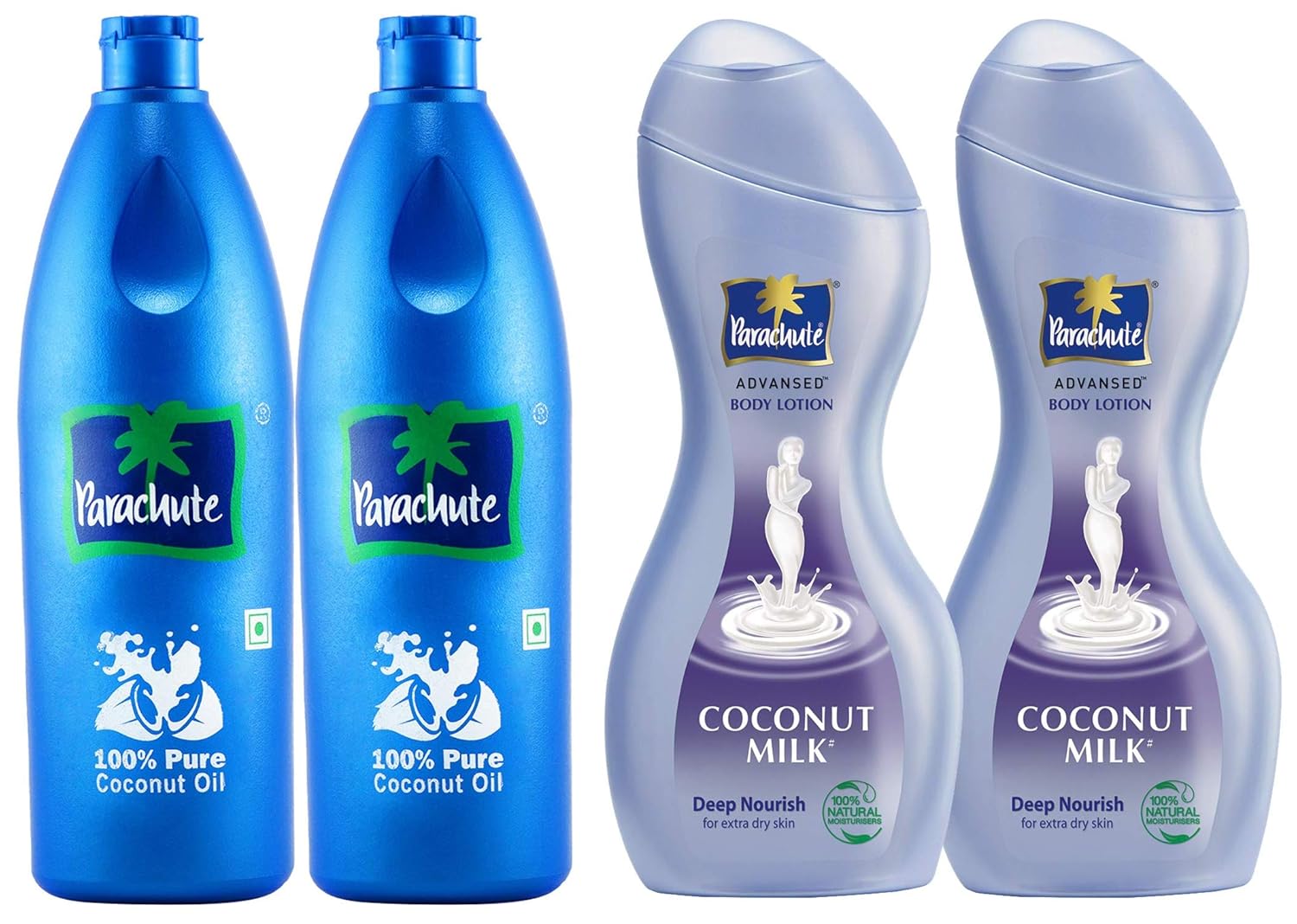 Buy Parachute Coconut Oil 600 Ml Pack Of 2 And Parachute Advansed Body Lotion Deep Nourish 250 Ml Pack Of 2 Online At Low Prices In India Amazon In