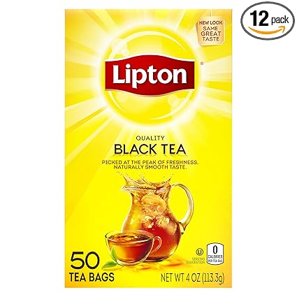 Lipton Tea Bags For A Naturally Smooth Taste Black Tea Can Help Support A Healthy Heart 4 Oz 50 Count Amazon Com Grocery Gourmet Food