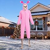 Soulchen 12ft Skeleton Christmas Outfits Set Include Ugly Sweater, Hat Outfit Accessories for Xmas Garden Yard Outdoor 12 Foot Skeleton Clothing