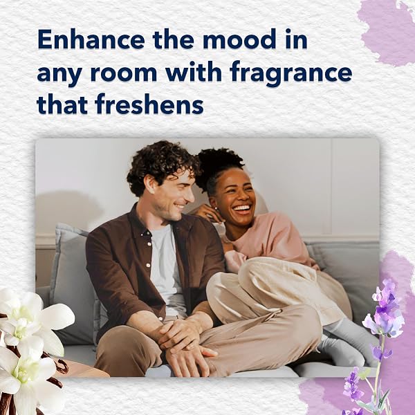 GLADE PLUGINS REFILLS AIR FRESHENER, SCENTED AND ESSENTIAL OILS FOR HOME AND BATHROOM, LAVENDER & VANILLA, 6.7 FL OZ, 10 COUNT