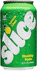 Slice Lemon Lime Healthy Soda, With Prebiotics and Probiotics, 12 fl oz Can