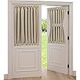 Spring Garden Home Small Sidelight Curtains for Front & Back Door Blackout Insulated Drapes, 1 Panel, 54W x 40L Inches, Warm Beige