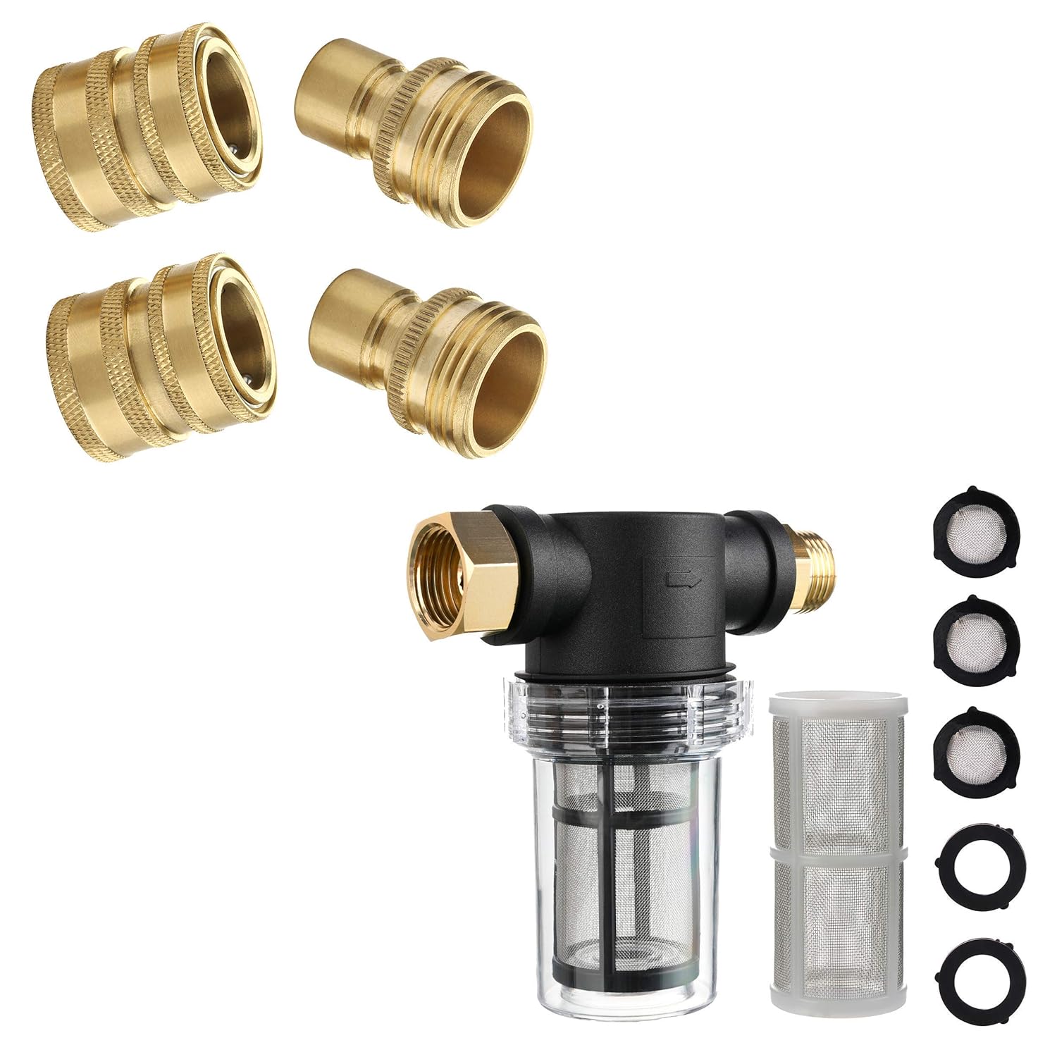 M MINGLE Garden Hose Filter for Pressure Washer Inlet Water